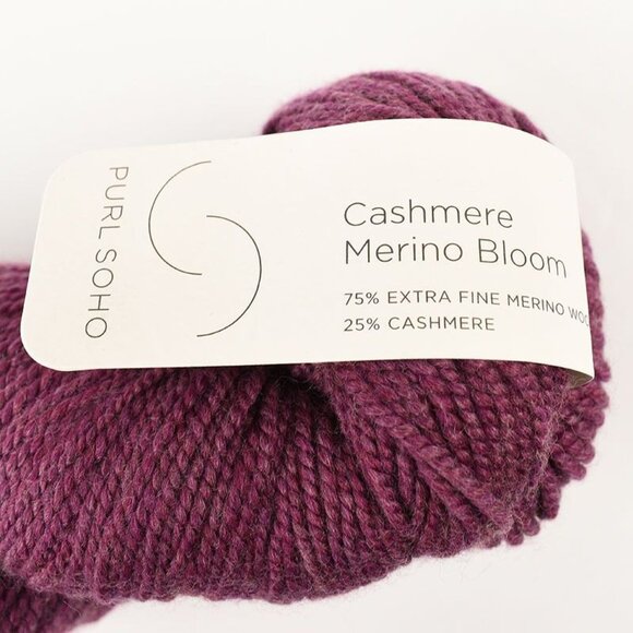 Purl Soho Cashmere Merino Bloom Yarn Lt Worsted DK Weight 218 Yd Color Fresh Fig - Picture 3 of 4